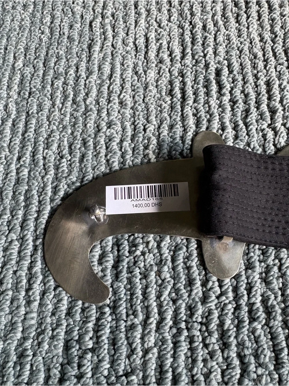 Handmade Moroccan silver and fabric belt